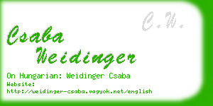 csaba weidinger business card